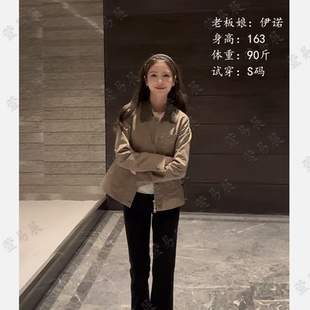 -“爱丁堡”设计师立体剪裁撞色皮领气质风衣外套-WT6031702