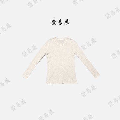 羊毛竖坑条纹胸口重工刺绣T恤