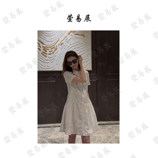 伊诺 kiyomi-“温蒂”亚麻肌理感设计师立体剪裁连衣裙-QZ6060403