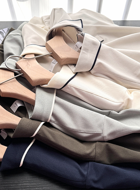 低调雅致！帅气撞色轻商务夏季休闲翻领短袖POLO衫T恤男S00464