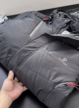 冬季男士加厚防风防寒休闲拉链机车风连帽棉衣棉服外套50370