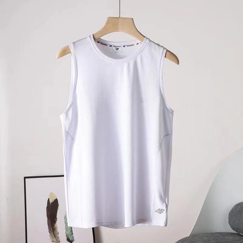 thumbnail for Japanese single four-sided high-elastic summer men's thin breathable outdoor sports casual quick-drying sleeveless vest base shirt
