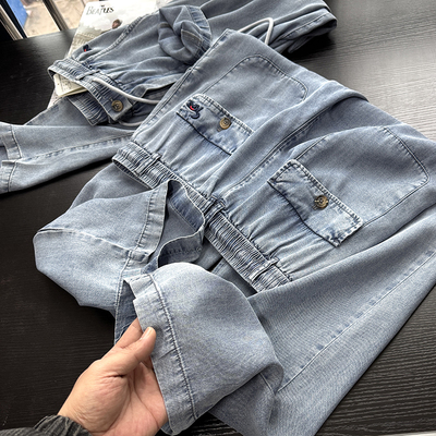 天丝牛仔面料！凉爽透气！春夏薄款男士直筒水洗牛仔长裤S00391