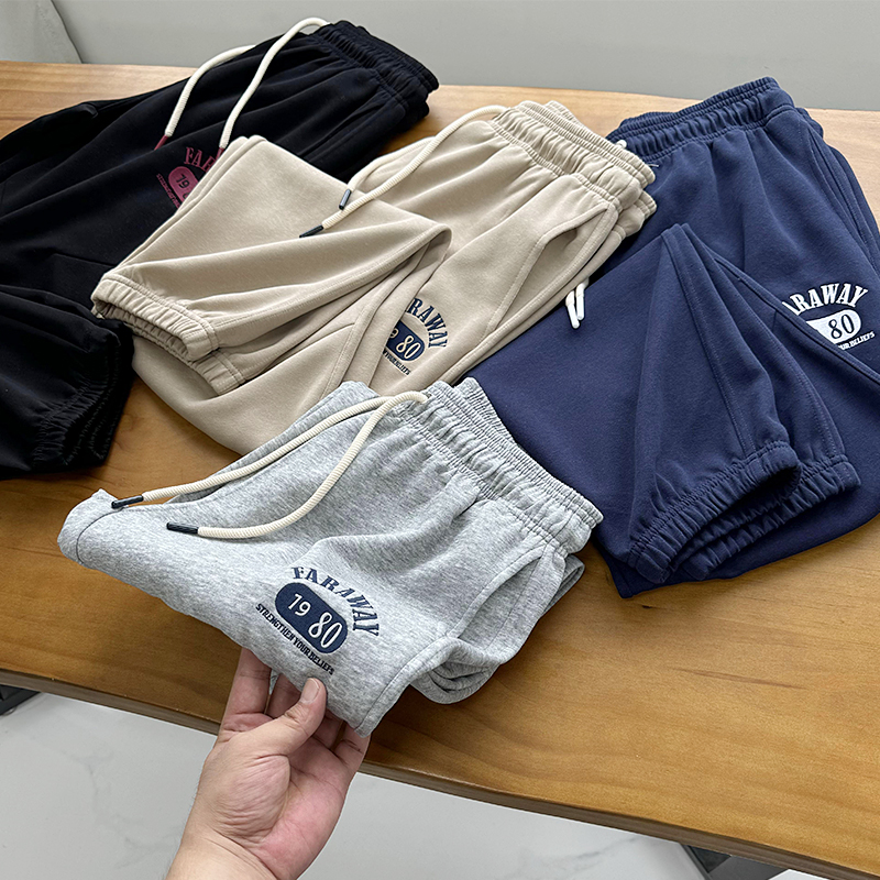 潮流设计线！精工字母刺绣！秋冬男士时尚直筒束口休闲卫裤S00114