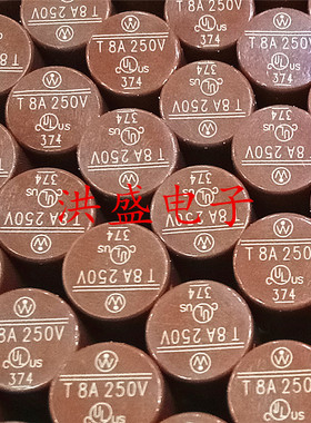 37418000000美国力特 374 圆形保险丝管 TR5 T8A 250V 延时慢熔断