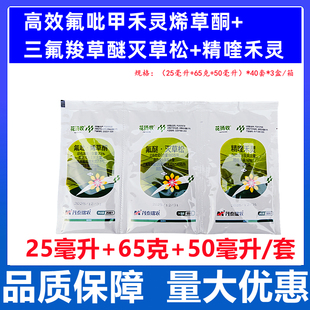 大豆花生油菜苗后氯吡烯草酮三氟羧草醚灭草松精喹禾灵农药除草剂