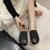 中老年妈妈居家包跟棉拖鞋 一脚蹬老人鞋 女冬加绒保暖鞋 老北京棉鞋