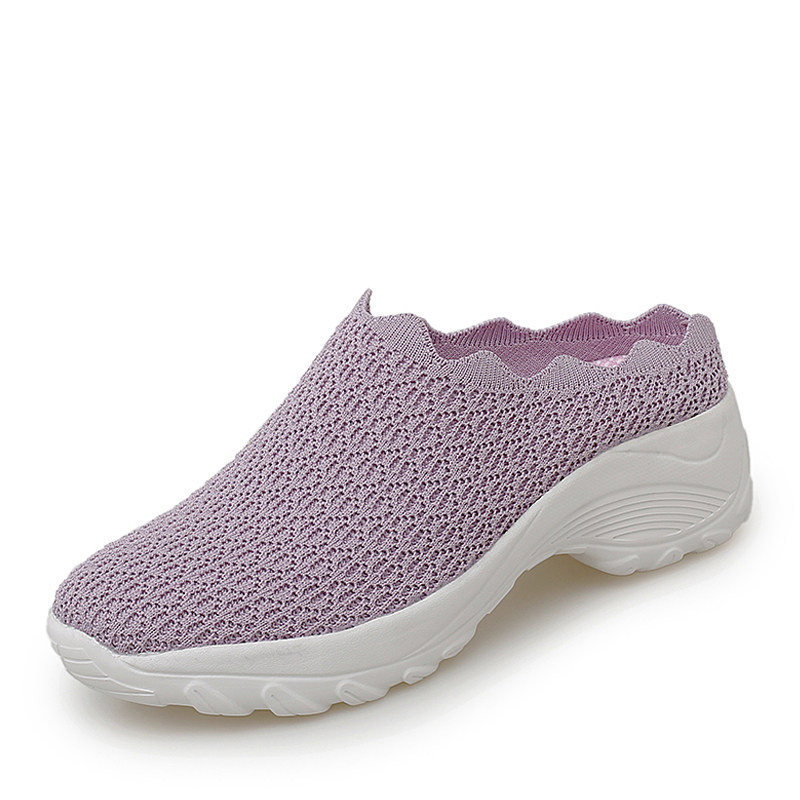 夏天包头半拖鞋女平底无后跟懒人时尚外穿妈妈防滑厚底增高拖鞋夏,女鞋,包头拖,淘宝优惠券,粉丝福利购,淘宝优惠卷