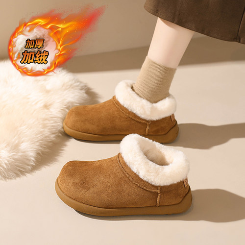 加绒保暖懒人一脚蹬勃肯鞋女款