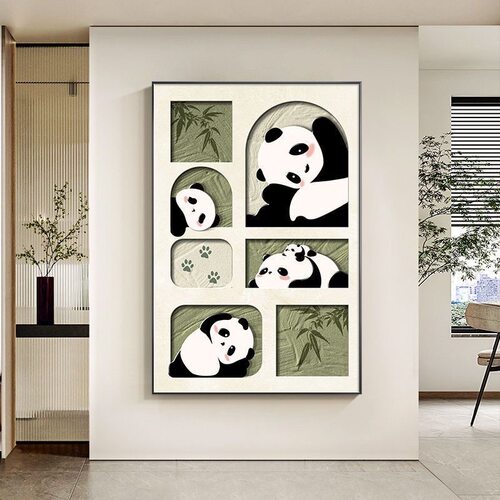 电表箱简约竖款装饰画