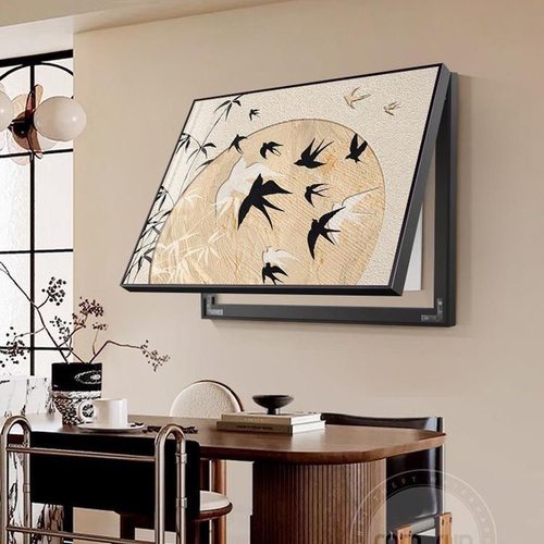 中古风餐厅电表箱装饰画复古客厅电闸箱遮挡壁画客厅电源开关挂画