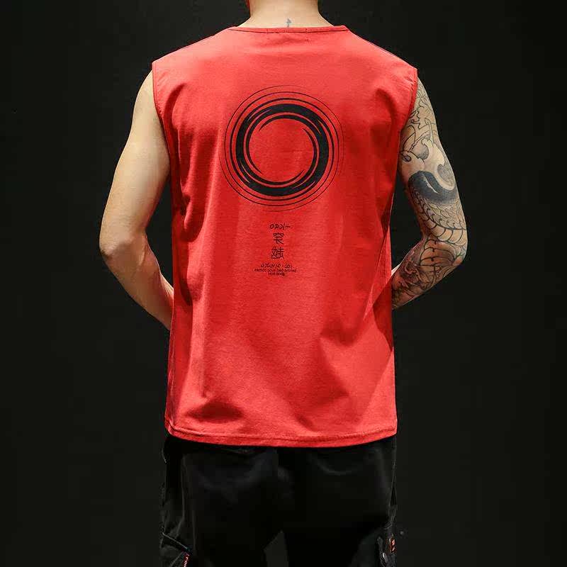 中國小 李甯靜胖子日系個性無袖T恤男加大碼寬松夏季休閑籃球運動在類目 男裝, T恤中 - 來自Buy2taobao.com提供專業的淘寶代購服務