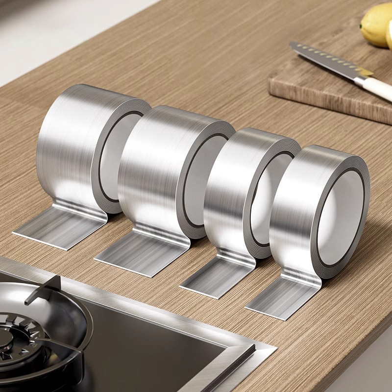 水槽防水贴铝箔厨房灶台美缝防霉贴条水池封边边缘缝隙挡水条