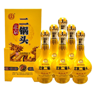 永丰牌北京二锅头 龙行天下清香型白酒 52度 500ml*6瓶整箱含礼袋