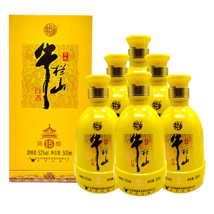 牛栏山陈酿15 北京二锅头清香型白酒52度500mL*6瓶整箱装