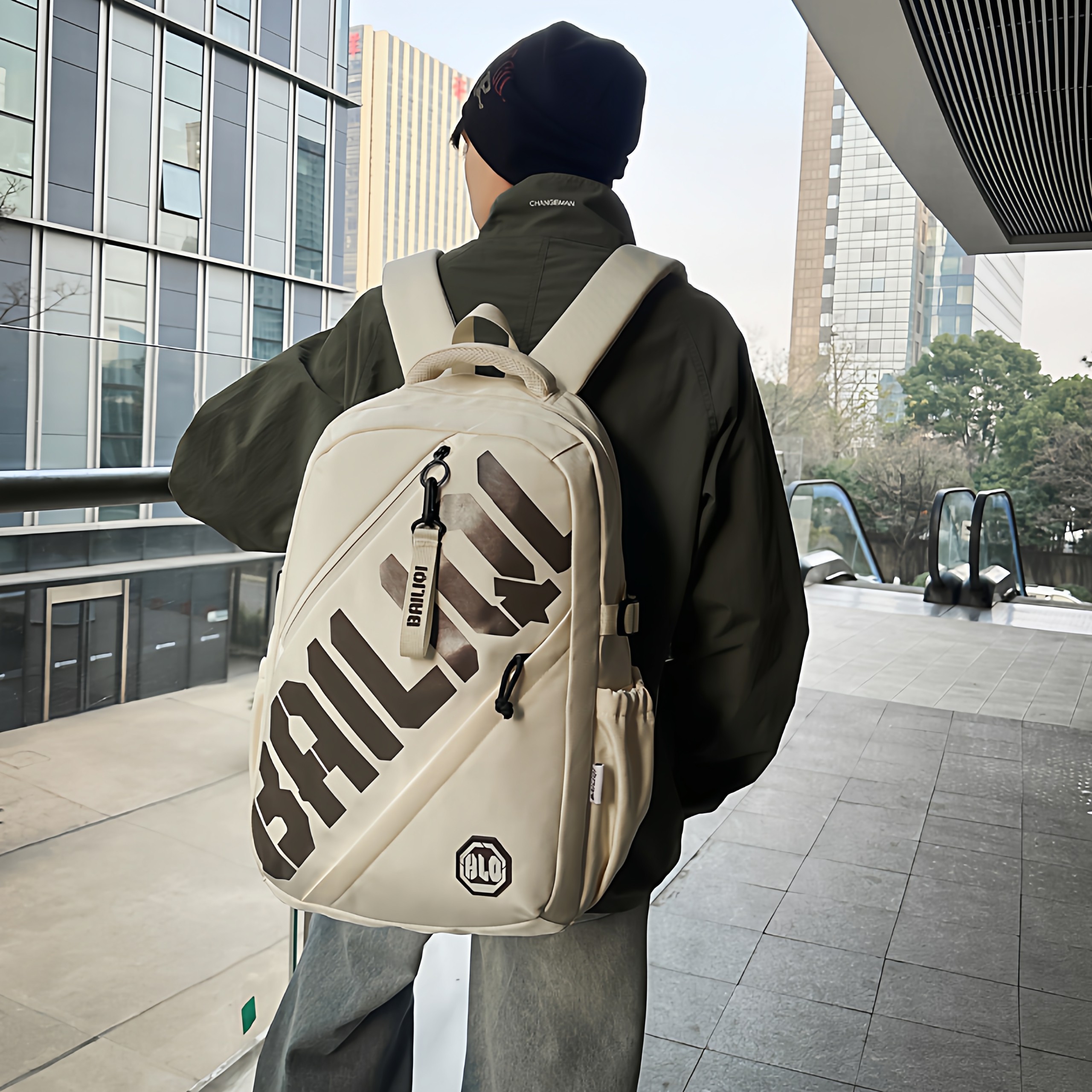 双肩包男女款高级感小众学生书包2026新款大容量上班通勤电脑背包