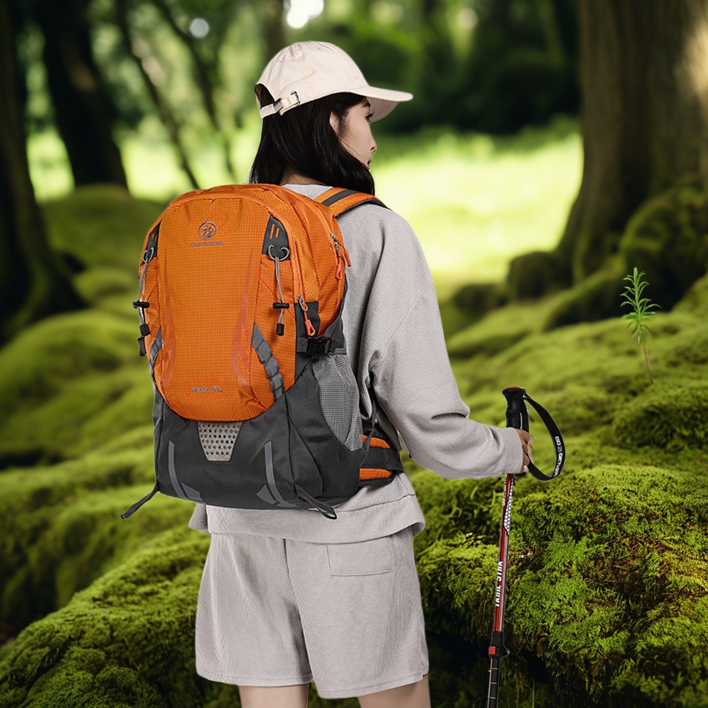 户外徒步登山包旅游轻便高颜值大容量双肩包女防水轻量化爬山背包