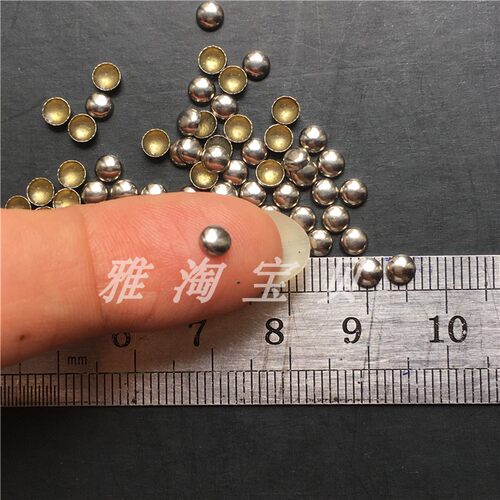 半圆铆钉辅料光面美甲金属贴片