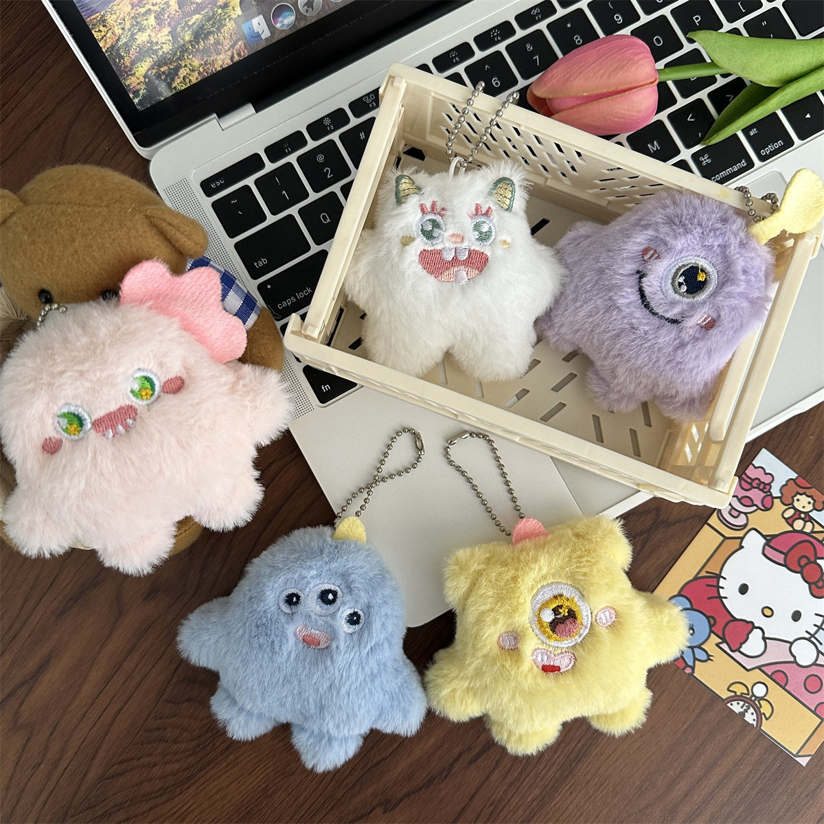 可爱超萌大眼怪挂件公仔毛绒玩具卡通小怪兽少女心包包挂饰钥匙链