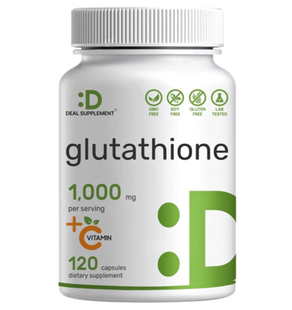 美国购DEAL SUPPLEMENT谷胱甘肽补充剂1000毫克98%维生素C500毫克