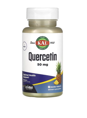 美国KAL槲皮素 菠萝50 毫克，90 片微型片剂