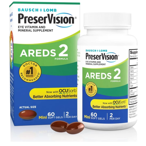 美国PreserVision AREDS 2 眼矿物质叶黄素玉米黄质锌和维生素 E
