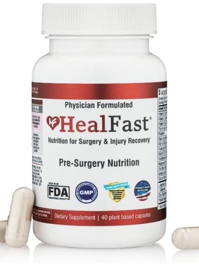美国HealFast手术和受伤恢复补充剂(前期)槲皮素益生菌补充剂40粒