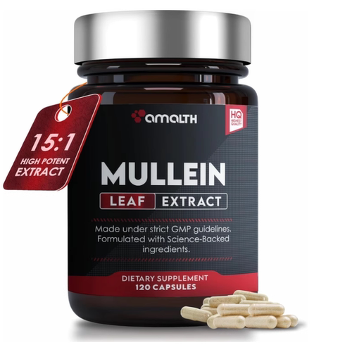 美国AMALTH Mullein 毛蕊叶提取物(15:1) 肺部呼吸肺清洁补充剂