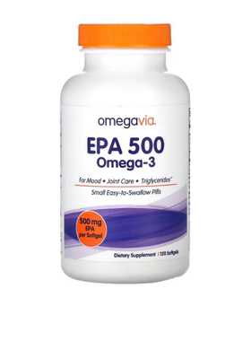 美国OmegaVia EPA 500 Omega-3 500 毫克 120粒