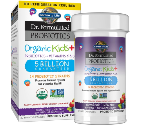 美国Garden of Life Dr. 益生菌儿童+加维生素C和D免疫和消化健康