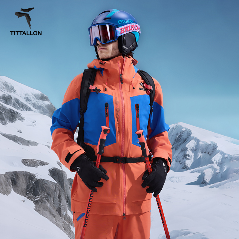体拓硬壳消音3L防水单双板滑雪服
