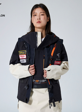 Tittallon体拓滑雪马甲单板 男女黑色户外加棉防风背心双板滑雪服