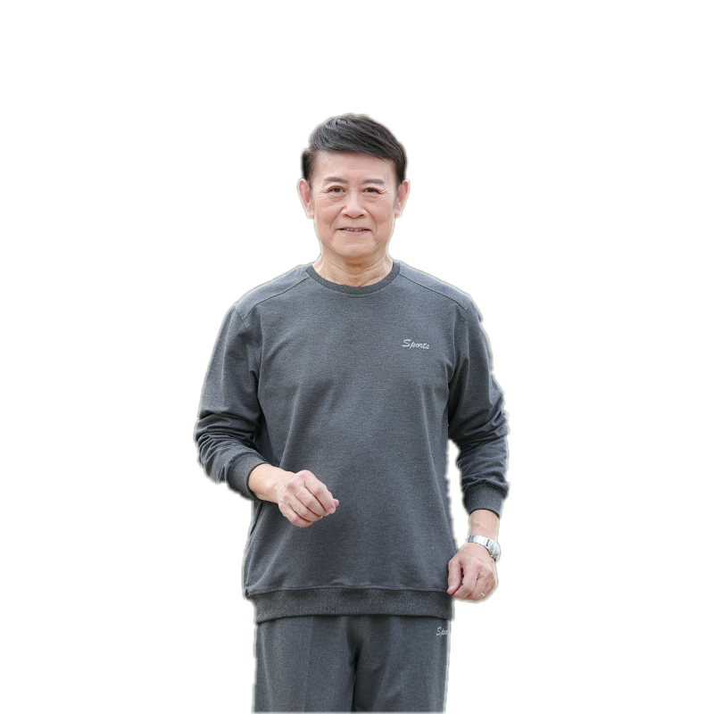 中老年运动套装男秋冬季爸爸装套装加绒加厚卫衣两件套男士运动服