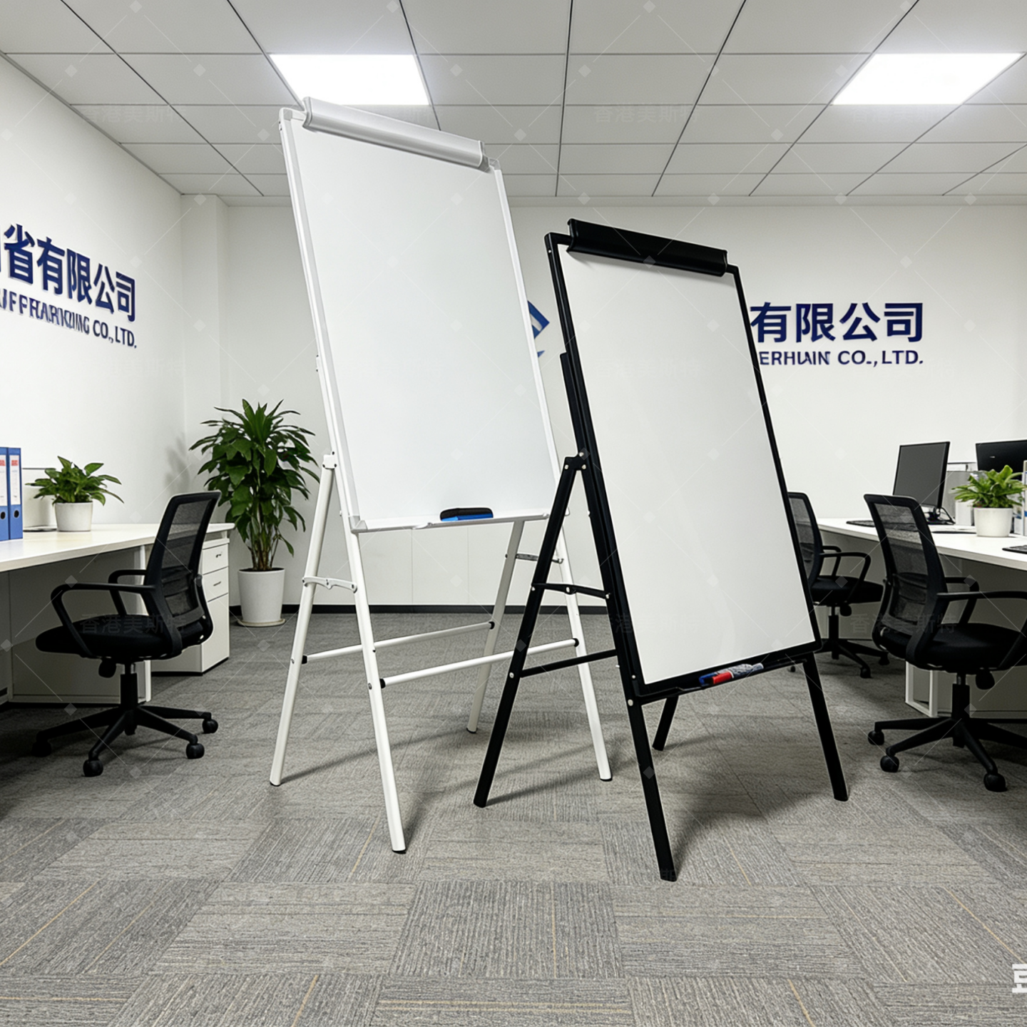 美斯特支架式白板60*90cmA型架带架夹纸磁性白板办公会议写字板海报广告展示架纸夹家用教学黑板儿童涂鸦画板