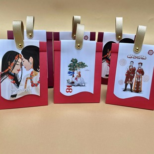 结婚藏式藏族喜糖盒子新款手提高级感婚礼宴伴手礼订婚糖果空礼盒