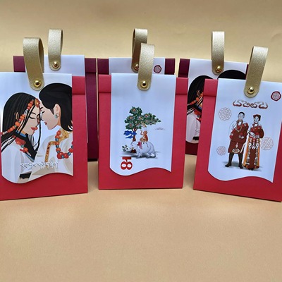 结婚藏式藏族喜糖盒子新款手提高级感婚礼宴伴手礼订婚糖果空礼盒