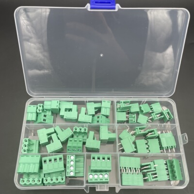2EDG 5.08mm插拔式pcb接线端子2P3P4P直脚插头针座整套 盒装50PCS