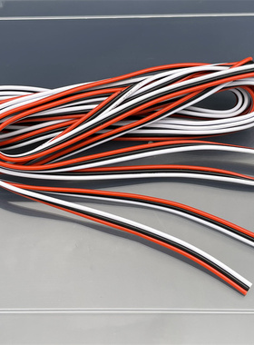 1007-22#彩色三并线3米长 连接线3P电子线铜导线延长排线红黑白