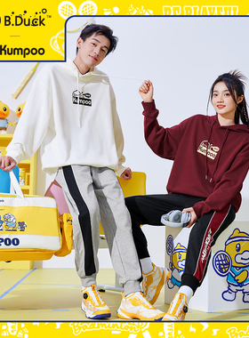 薰风小黄鸭联名新款羽毛球服运动长裤男舒适透气女印花棉KKU-6054