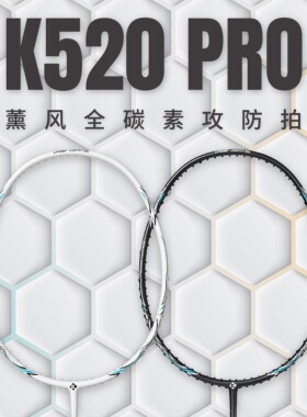 薰风k520羽毛球拍全碳素纤维专业比赛训练熏风正品单拍K520PRO