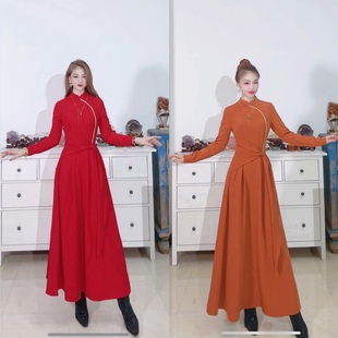 2026拍下不退换国风旗袍收腰设计款连衣裙