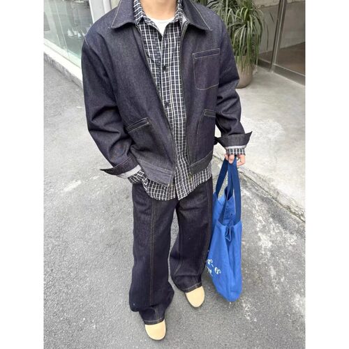 原牛美式复古街头cleanfit牛仔夹克男女春秋冬季新款宽松痞帅外套