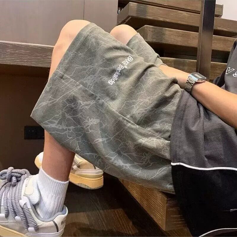 美式运动篮球短裤男款夏季潮流百搭五分中裤外穿男士大码休闲裤子图片