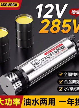 【12V抽油泵】285w柴油泵电动大功率柴油泵抽油泵24V小型抽水泵