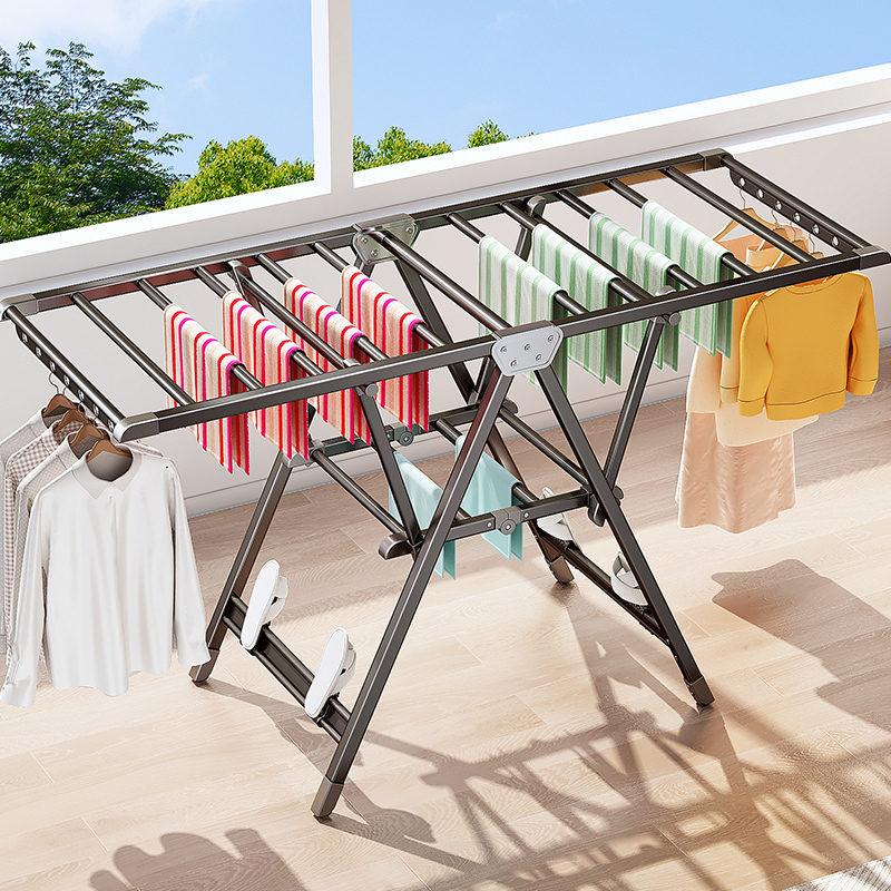 折叠晾衣架阳台家用落地式