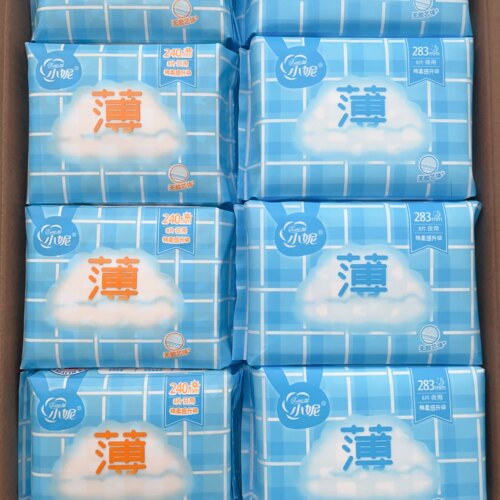 小妮超薄棉柔卫生巾8片装亲肤日用夜用防侧漏护翼少女学生姨妈巾