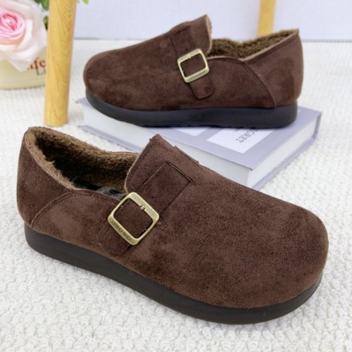 休闲加绒保暖勃肯棉鞋女