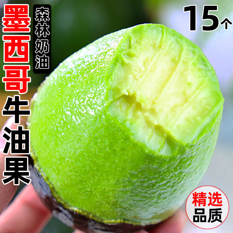 墨西哥进口牛油果新鲜水果特级当季应季整箱包邮即食一级鳄梨15个