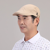 中老年人帽子男春秋季 鸭舌帽透气老人爷爷前进帽夏天休闲爸爸帽薄