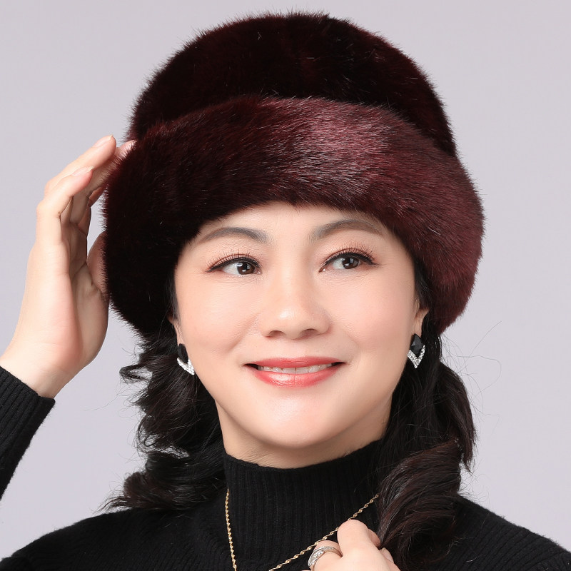 冬季中老年人帽子女奶奶加厚保暖防寒帽冬天妈妈护耳帽老太太棉帽